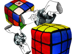 Il peluche reversibile del cubo di Rubik