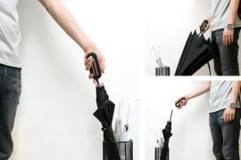 L'ombrello con manico removibile