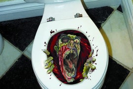 Decalcomania Zombie da toilette