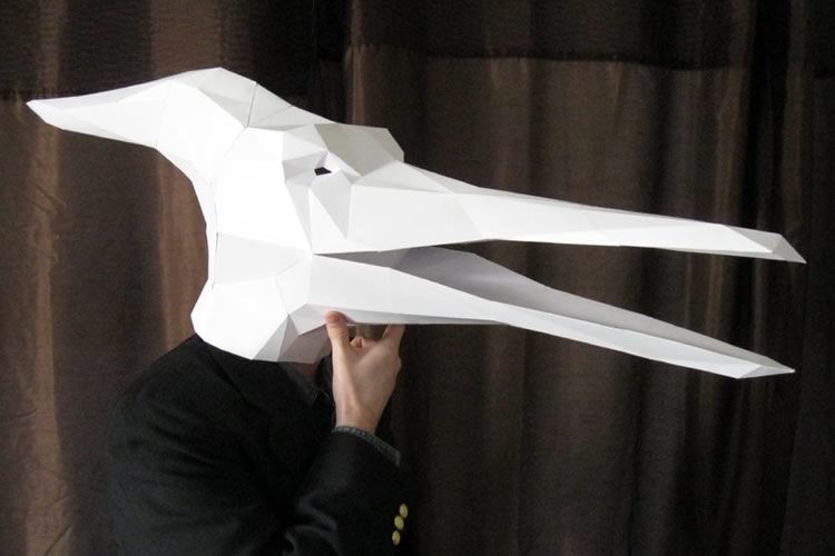 maschera-pteranodonte-di-carta